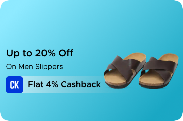 Snitch: Upto 20% Off on Men Slippers + Flat 4% CashKaro Cashback